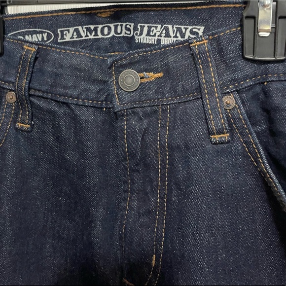 Old Navy Famous Jeans Straight Fit 32x30 Mens Dark Denim - Picture 2 of 4